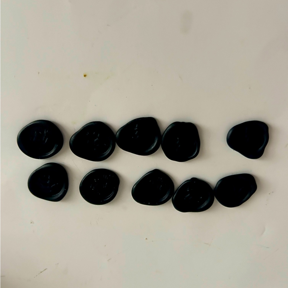 10 Stickers Wax Seals Black Spooky Halloween self-adhesive invitations DIY ideas